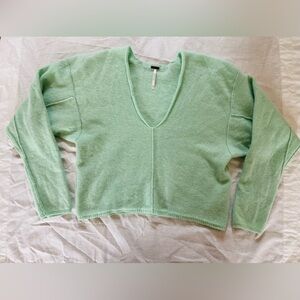Free People Cropped Cashmere Sweater